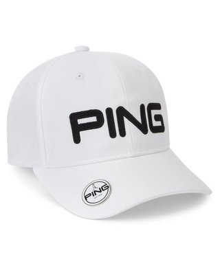 PING Ball Marker herr keps, vit - 3 PACK
