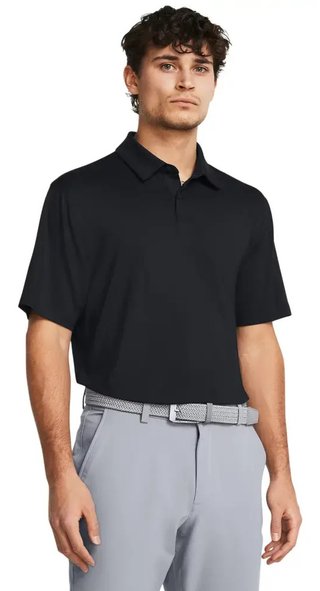 Under Armour T2G herr polo, svart/pitch gray