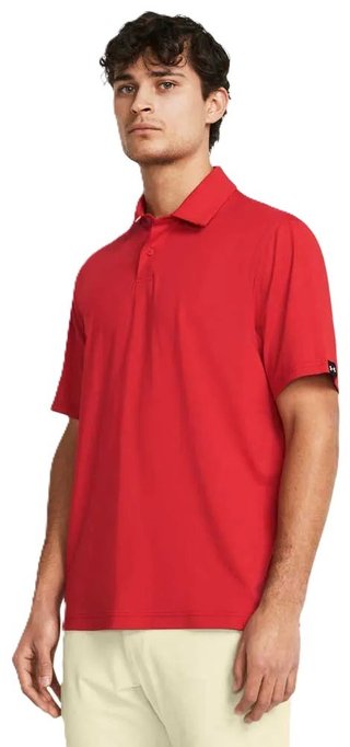 Under Armour T2G LB herr polo, röd/svart