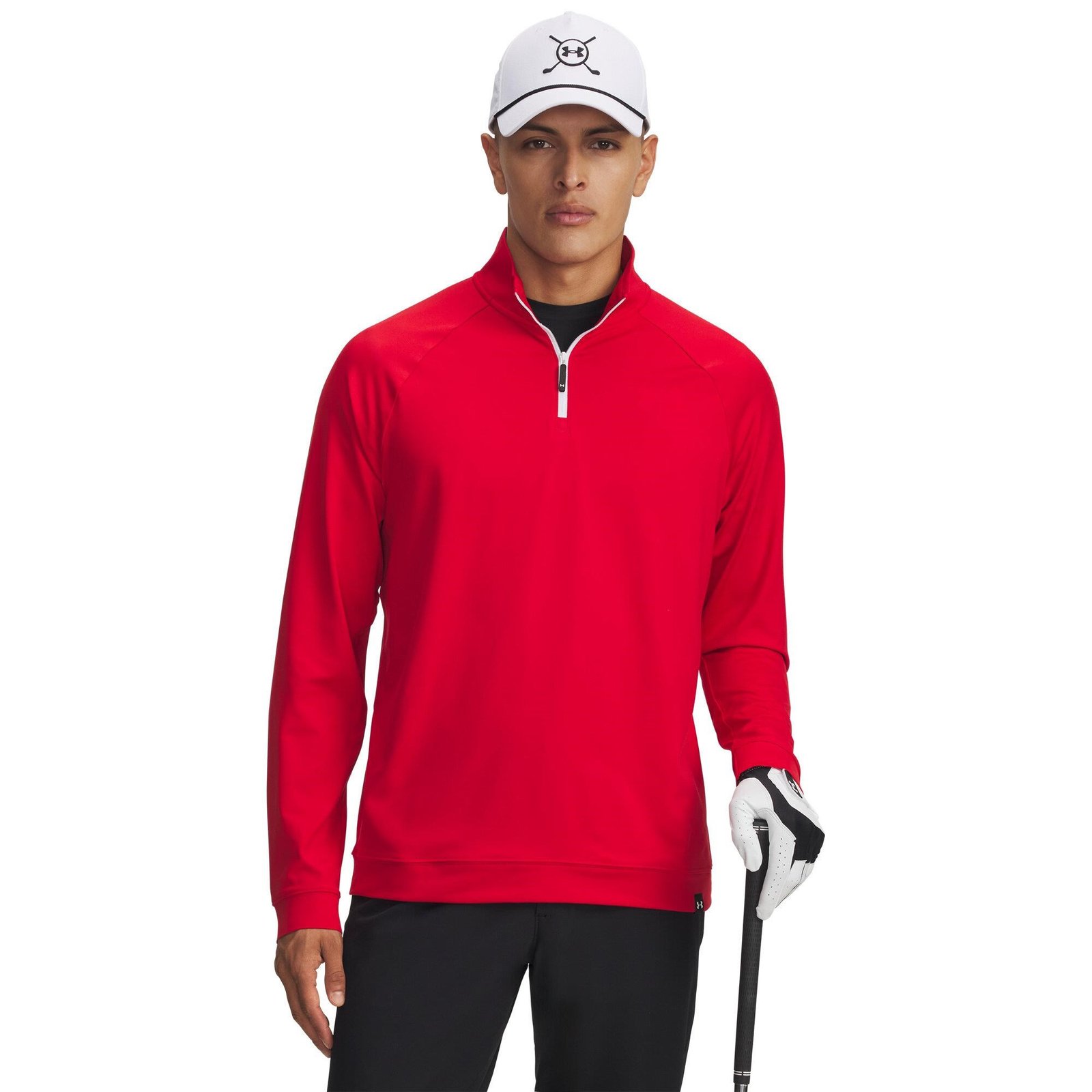 Under Armour Midlayer QZ LB herr sweatshirt, röd
