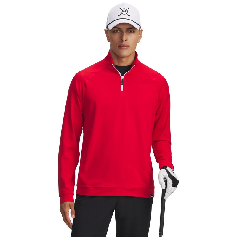 Under Armour Midlayer QZ LB herr sweatshirt, röd