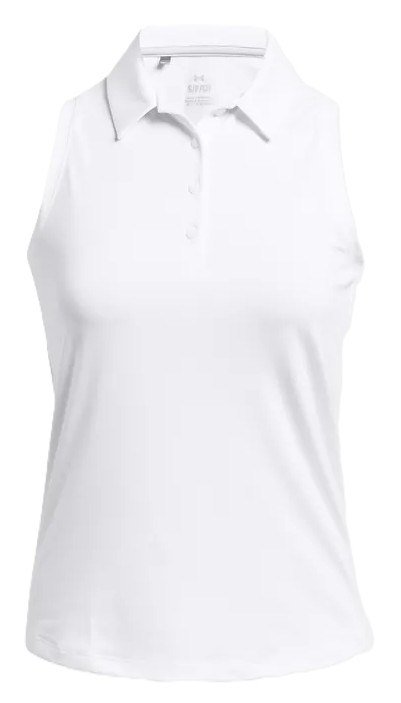 Under Armour Playoff Sleeveless dampolo, white/halo gray
