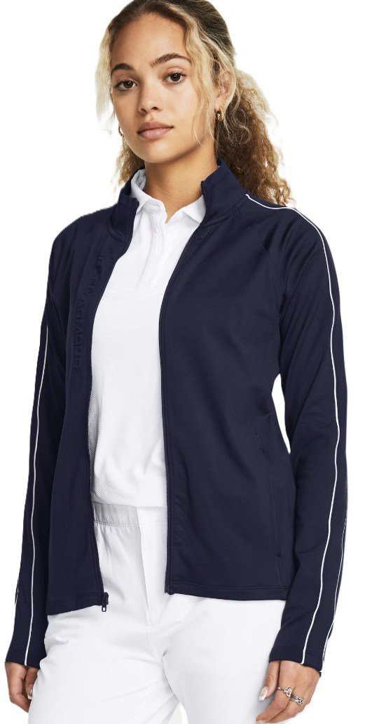 Under Armour Storm damernas mellanlager full zip, midnattsblå/vit