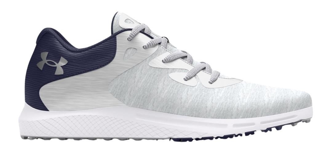 Under Armour Charged Breathe 2 Knit SL dam golfskor, halo grey/midnight navy/metallic silver