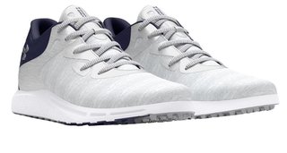 Under Armour Charged Breathe 2 Knit SL dam golfskor, halo grey/midnight navy/metallic silver