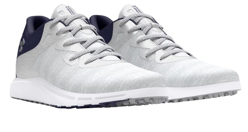 Under Armour Charged Breathe 2 Knit SL dam golfskor, halo grey/midnight navy/metallic silver
