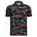 Under Armour Playoff Printed junior polotröja, svart/hydro teal