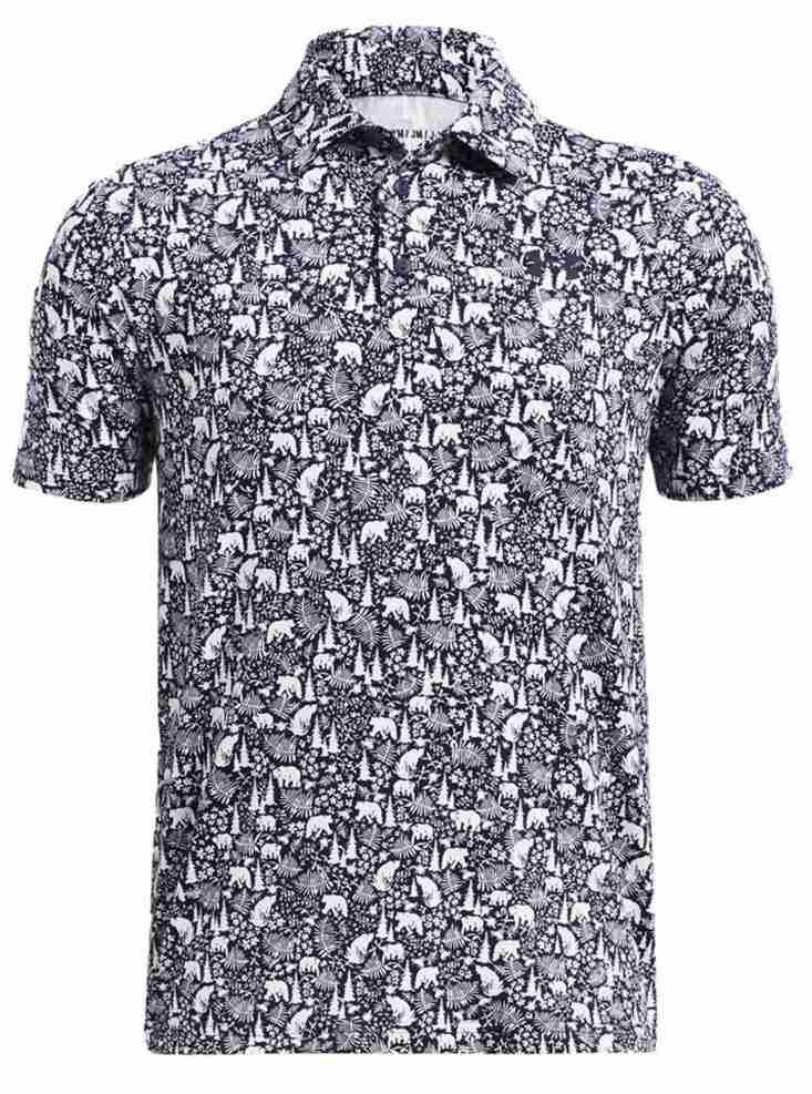 Under Armour Playoff Printed junior polotröja, midnight navy/white
