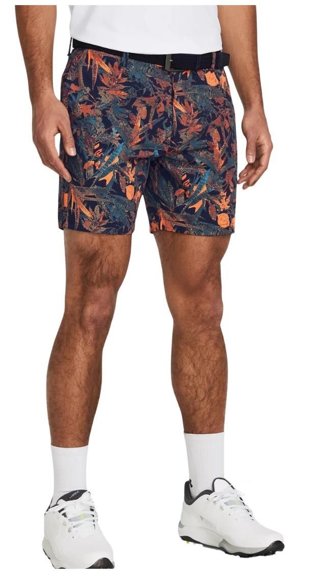 Under Armour Iso-Chill Printed 7 herr shorts, midnight navy/photon blue/halo gray