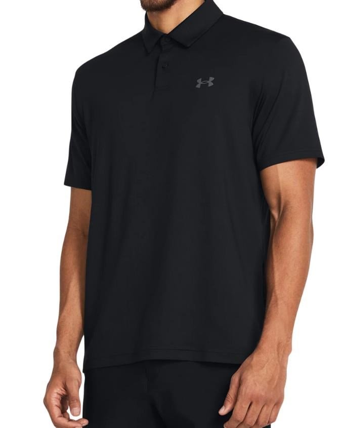 Under Armour T2G herr polo, svart/pitch grey