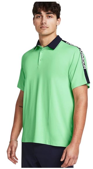 Under Armour Playoff 3.0 Striker herr polo, matrix green/midnight navy/white