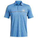 Under Armour Playoff 3.0 Stripe herr polo, photon blue/nova orange/midnight navy