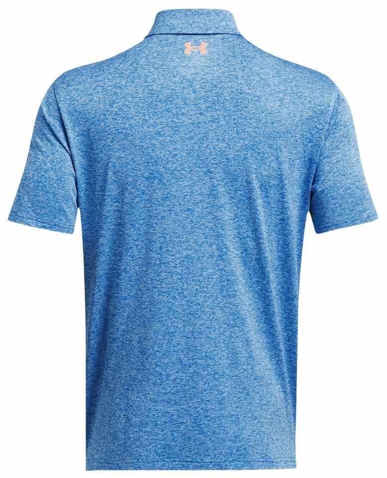 Under Armour Playoff 3.0 Stripe herr polo, photon blue/nova orange/midnight navy