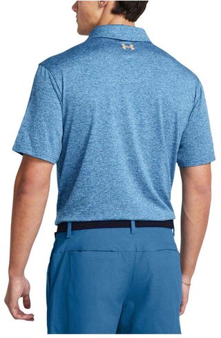 Under Armour Playoff 3.0 Stripe herr polo, photon blue/nova orange/midnight navy