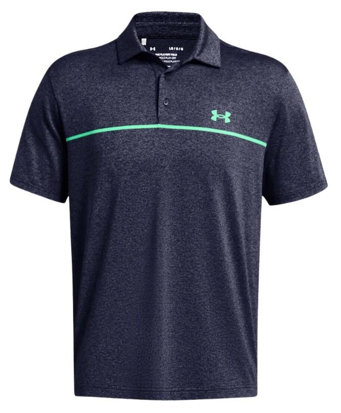 Under Armour Playoff 3.0 Stripe herr polo, midnight navy/vapor green