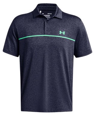 Under Armour Playoff 3.0 Stripe herr polo, midnight navy/vapor green