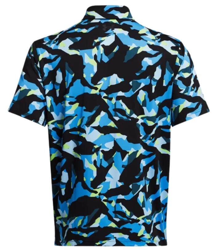 Under Armour Playoff 3.0 Printed herr polo, black/capri