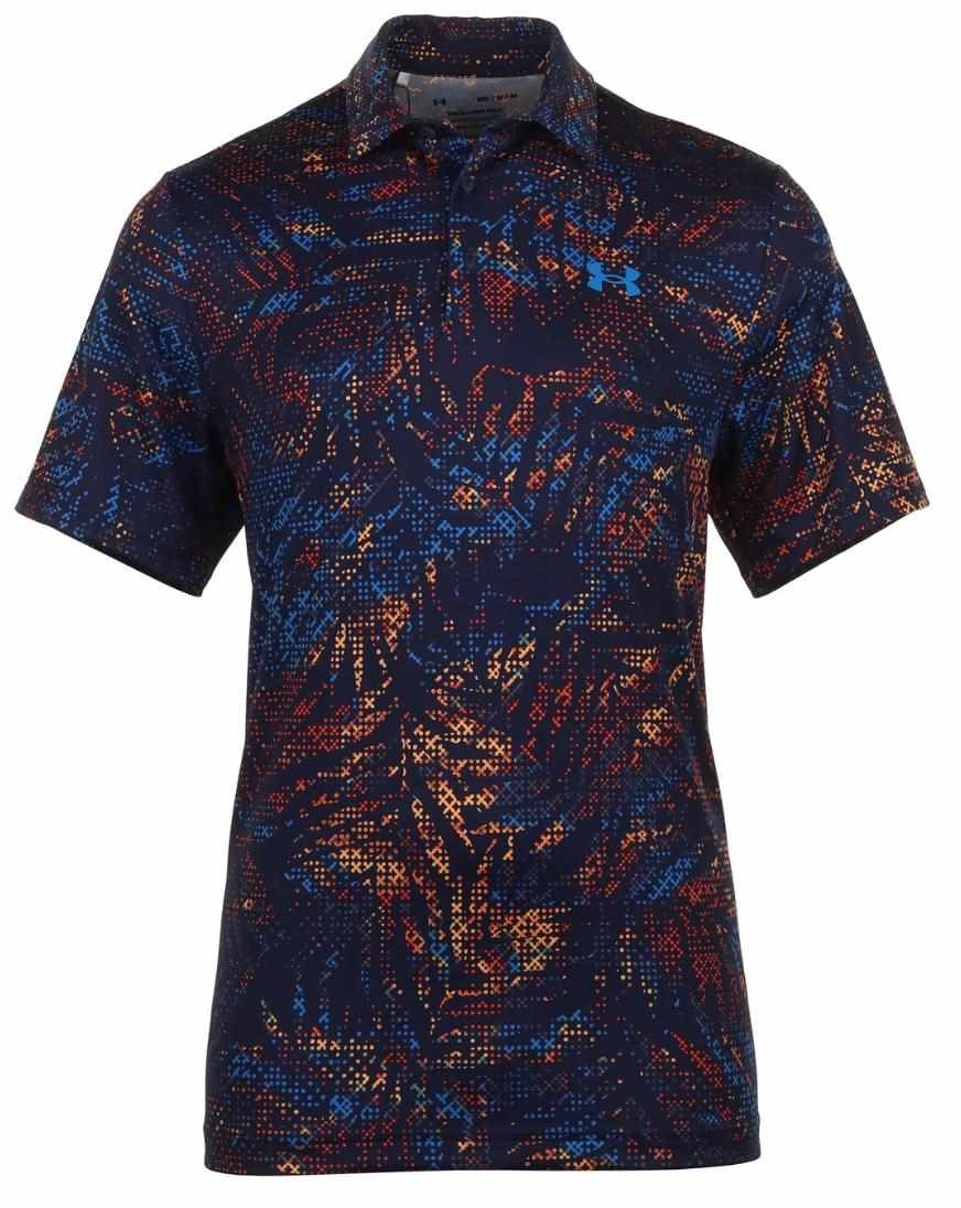 Under Armour Playoff 3.0 Printed herr polo, midnight navy/phoenix