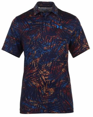 Under Armour Playoff 3.0 Printed herr polo, midnight navy/phoenix