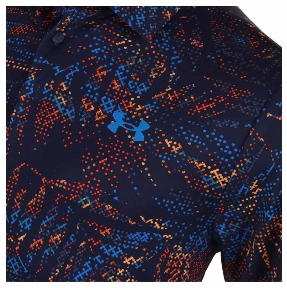 Under Armour Playoff 3.0 Printed herr polo, midnight navy/phoenix