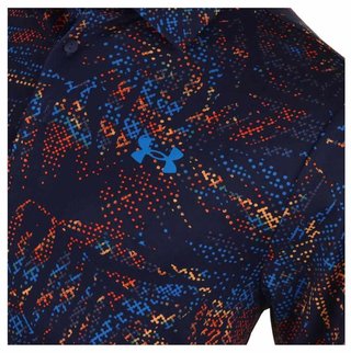 Under Armour Playoff 3.0 Printed herr polo, midnight navy/phoenix