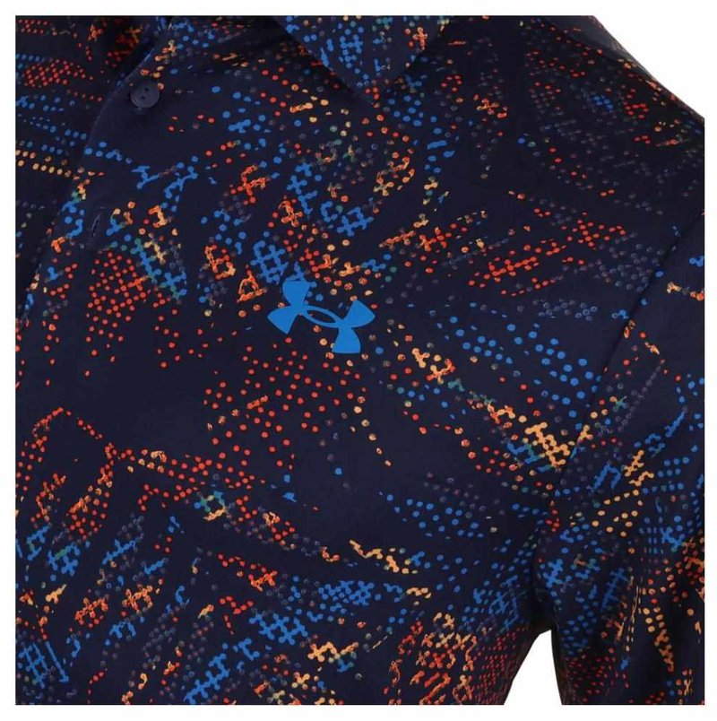 Under Armour Playoff 3.0 Printed herr polo, midnight navy/phoenix