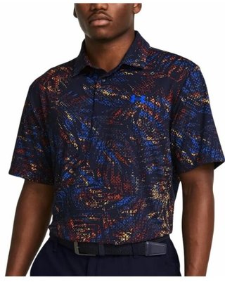 Under Armour Playoff 3.0 Printed herr polo, midnight navy/phoenix