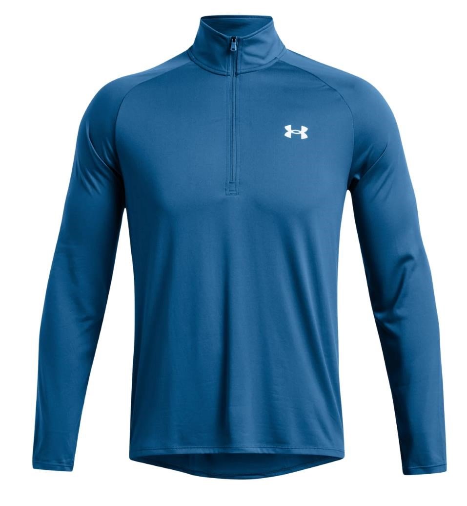 Under Armour Tech 2.0 1/2 Zip herr långärmad tröja, photon blue/white