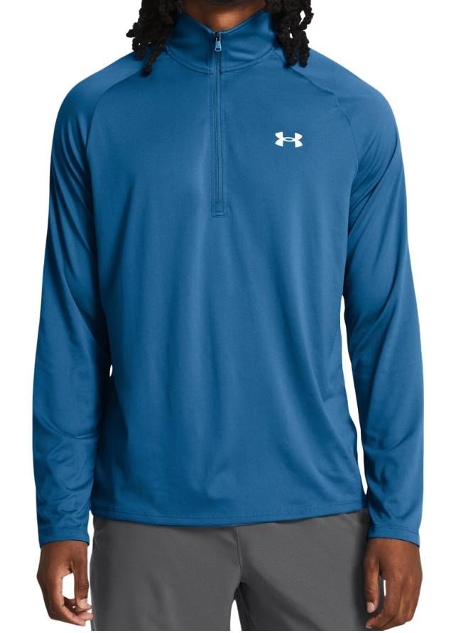 Under Armour Tech 2.0 1/2 Zip herr långärmad tröja, photon blue/white
