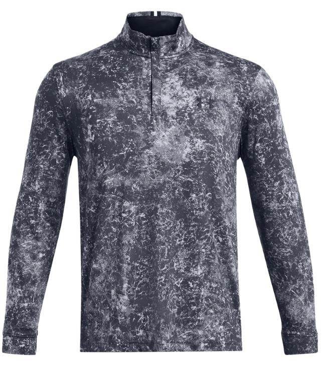 Under Armour Playoff Printed 1/4 Zip herr sweatshirt, downpour gray/midnight navy