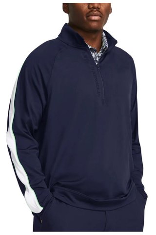 Under Armour Storm Midlayer 1/2 Zip herr sweatshirt, midnight navy/matrix green/white