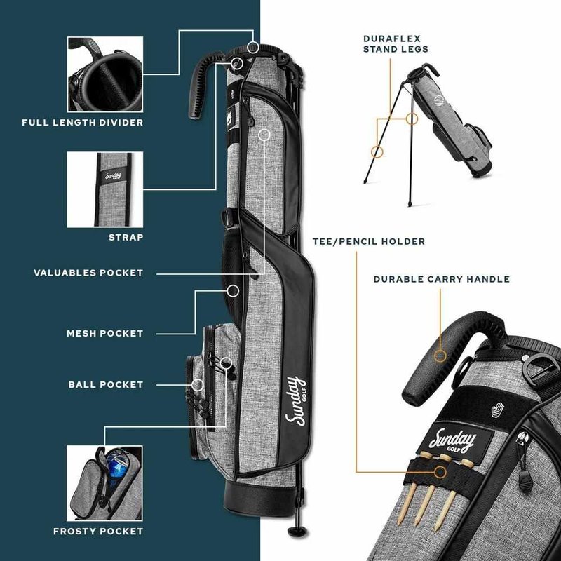 Sunday Golf Loma pencil bag, matt svart
