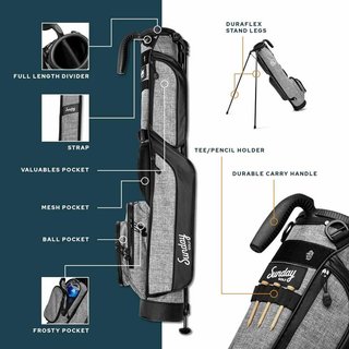 Sunday Golf Loma pencil bag, heather gray