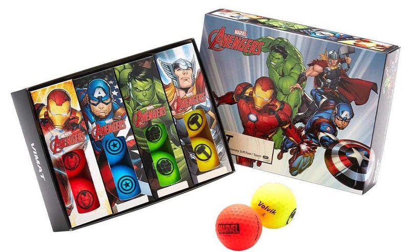 Volvik VIMAX MARVEL AVENGERS golfbollar, mix colours