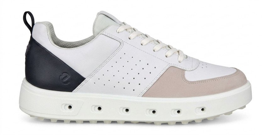 Ecco Street 720 herr golfskor, vit/svart/grus