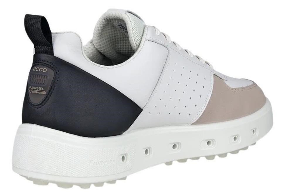 Ecco Street 720 herr golfskor, vit/svart/grus