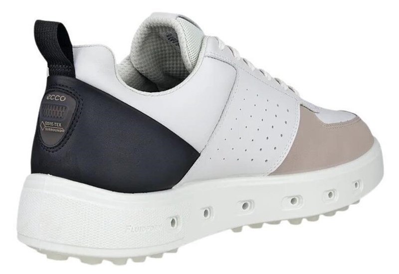 Ecco Street 720 herr golfskor, vit/svart/grus