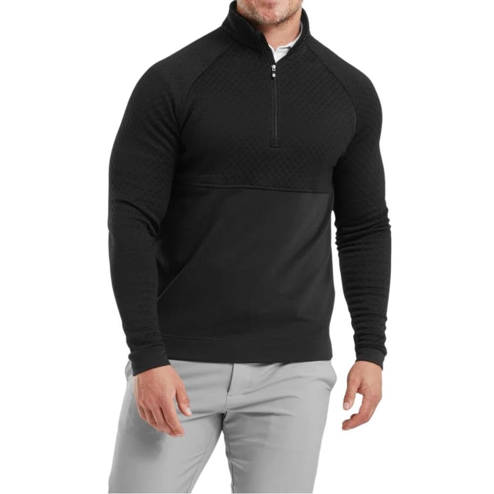 FootJoy Jacquard Thermal Chill-Out herr pullover, svart