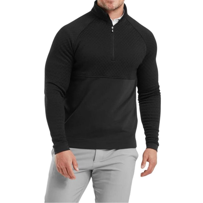 FootJoy Jacquard Thermal Chill-Out herr pullover, svart