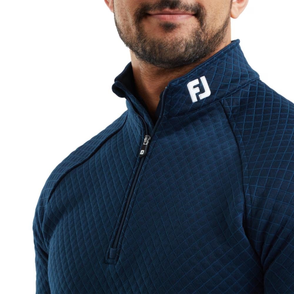 FootJoy Jacquard Thermal Chill-Out herr pullover, navy
