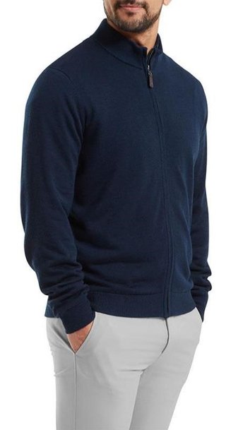 FootJoy Full-Zip Lined herr mikina, navy