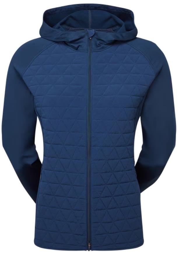 FootJoy ThermoSeries Hybrid dam hoodie, floral tonal navy