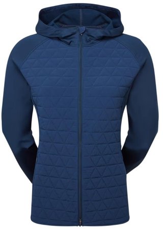 FootJoy ThermoSeries Hybrid dam hoodie, floral tonal navy