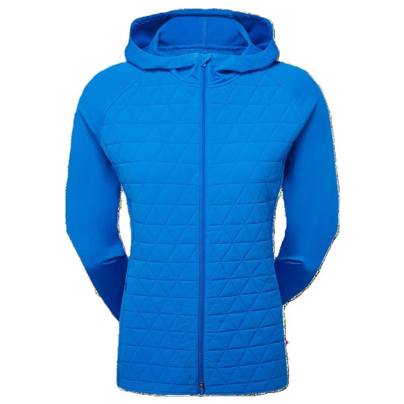 FootJoy ThermoSeries Hybrid dam hoodie, floral tonal blue