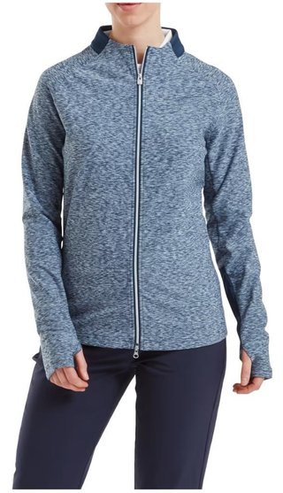 FootJoy Full-Zip Space Dye Thermal Midlayer dam sweatshirt, navy
