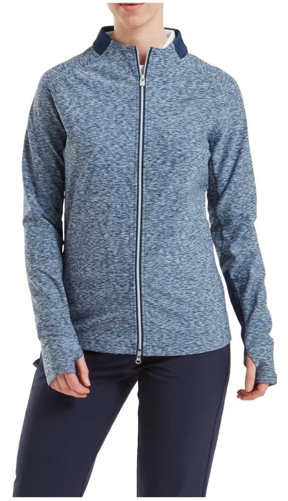 FootJoy Full-Zip Space Dye Thermal Midlayer dam sweatshirt, navy