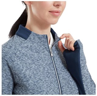 FootJoy Full-Zip Space Dye Thermal Midlayer dam sweatshirt, navy