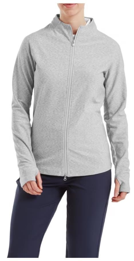 FootJoy Full-Zip Space Dye Thermal Midlayer dam sweatshirt, grå