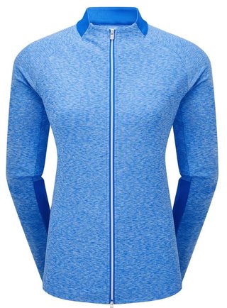 FootJoy Full-Zip Space Dye Thermal Midlayer dam sweatshirt, blå/aqua
