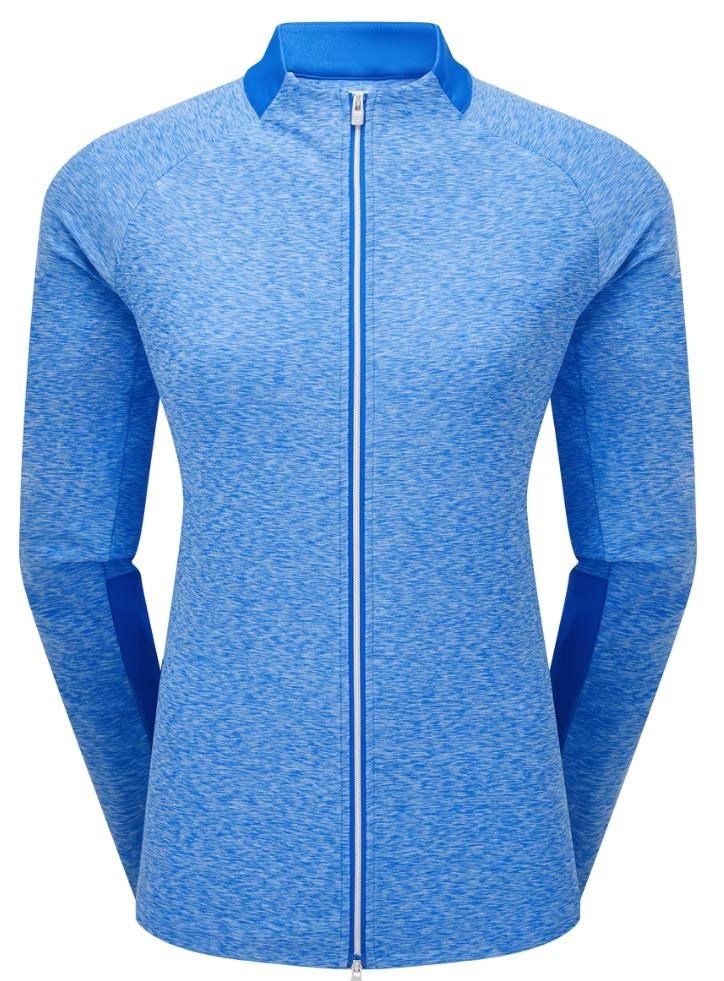 FootJoy Full-Zip Space Dye Thermal Midlayer dam sweatshirt, blå/aqua